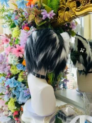 Fursuit Head – Ashbound Gothic Kemono (Black & White) (1)