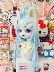 Fursuit-Head-Bluebell-Bunny-Pastel-Kemono-Baby-Blue-White
