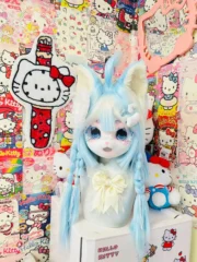 Fursuit-Head-Bluebell-Bunny-Pastel-Kemono-Baby-Blue-White