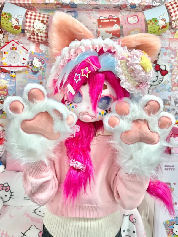 Fursuit Head – Candy Pop Dream Yume Kemono (Hot Pink & Sky Blue)