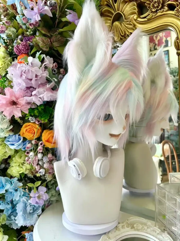 Fursuit-Head-Cloud-Whisper-Pastel-Kemono-Mint-Pink-White