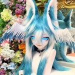 Fursuit Head – Frostwing Reverie Kemono (Ice Blue & White)