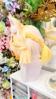 Fursuit Head – Honey Vanilla Sweet Kemono (Soft Yellow & Cream)