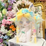 Fursuit Head – Lemon Halo Kemono (Yellow, Mint & White)