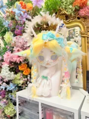 Fursuit Head – Lemon Halo Kemono (Yellow, Mint & White)