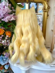 Fursuit Head – Lemon Pop Yume Kemono (Butter Yellow & Candy Pink)