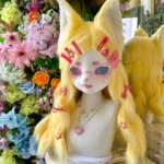 Fursuit Head – Lemon Pop Yume Kemono (Butter Yellow & Candy Pink)