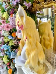 Fursuit Head – Lemon Pop Yume Kemono (Butter Yellow & Candy Pink)