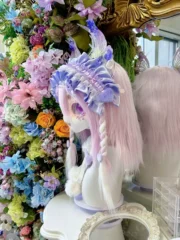 Fursuit Head – Lilac Seraph Pastel Kemono (Lavender & White)
