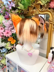 Fursuit Head – Natural Fox Kemono (Cream Blonde & Orange Tips)