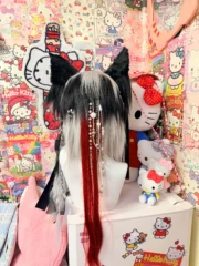 Fursuit Head – Nocturne Thorn Kemono (Black, Silver & White)