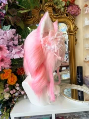 Fursuit Head – Rosette Pearl Sweet Kemono (Blush Pink & Ivory)