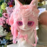 Fursuit Head – Rosette Pearl Sweet Kemono (Blush Pink & Ivory)