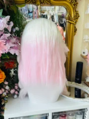 Fursuit Head – Sugar Angel Pastel Kemono (White & Soft Pink)