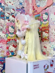 Fursuit Head – Sugar Lace Sweet Kemono (Cream Yellow & White)