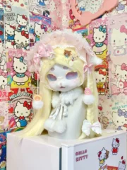 Fursuit Head – Sugar Lace Sweet Kemono (Cream Yellow & White)