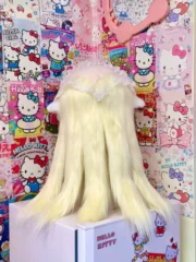 Fursuit Head – Sugar Lace Sweet Kemono (Cream Yellow & White)